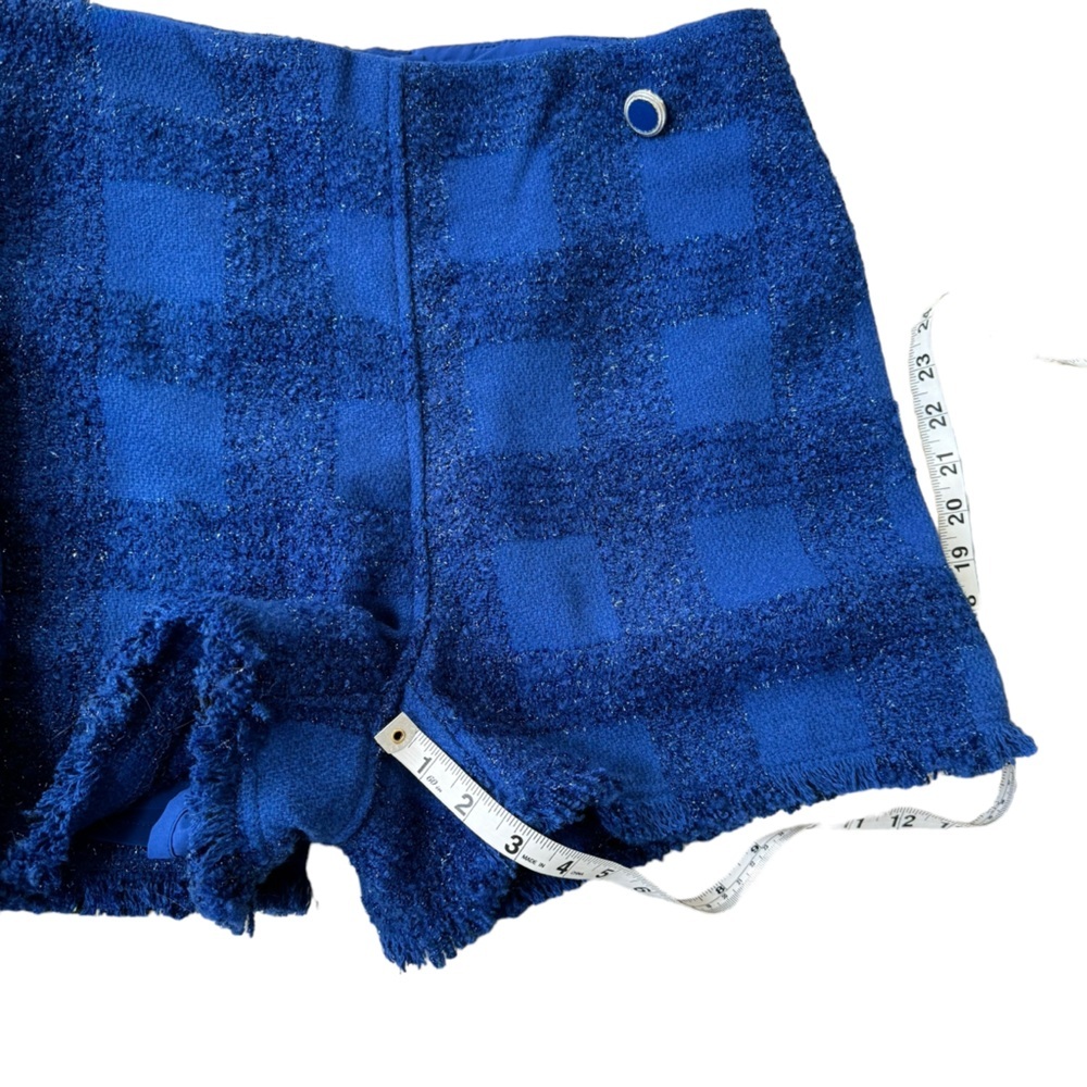 House of Harlow 1960‎ Womens 2pc Blue Wool Tweed Blazer & Skirt(Skort) Set Sz. M - Picture 9 of 16